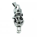 FSP15W53 Embrace lover Skull Pendant