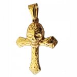 FSP18W55 Skull Cross Pendant
