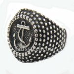 FSR13W54 dot  marine anchor navy sailor ring