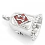 FSP17W93R diamond 13 skull rider bell biker Pendant