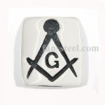 FSR10W42 square and ruler masonic ring