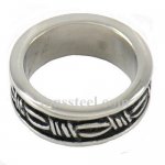 FSR05W86  Ichthus Symbol Flat Band Ring
