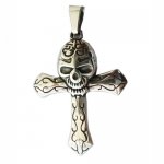 FSP18W54 Skull Cross Pendant