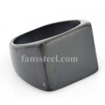 FSR05W24B engravable plain Square signet ring