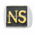 FSR09W66G Custom made  2 alphabet NS ring 