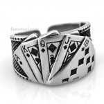 FSR20W02 gamble poker card game flush ring