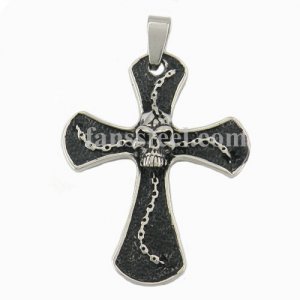 FSP01W82 skull cross pendant