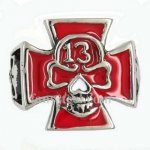 FSR10W40R thirteen skull biker gothic ring 