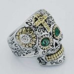 FSR13W15GGR  gear eye sunflower mechanic skull ring