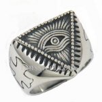 FSR12W05  tringle all seeing eye god's  cross  ring