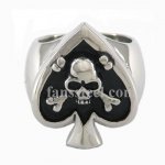 FSR10W61 cross bone skull heart ace biker Ring 