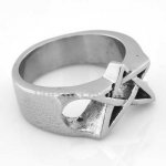 FSR02W40 five pointed Star Pentagram Ring