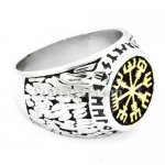 FSR20W67G Viking Compass Vegvisir ring