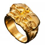 FSR21W86  Double Skulls ring