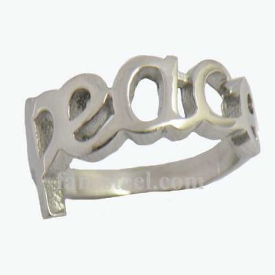 FSR12W68 word peace Ring