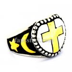 FSR12W12G star moon sun heart Jesus cross ring