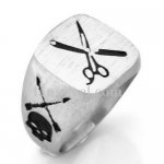 FSR20W28 cross arrow skull scissors ring matting