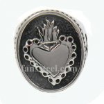 FSR13W30 christ cross oval heart ring