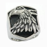 FSR10W54 shield harley eagle biker Ring 