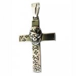 FSP18W48  Cross Skull Pendant