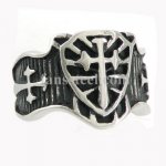 FSR08W95 Fleur De Lis  Shield  Cross Ring