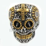 FSR13W15G gear eye technical sunflower skull ring