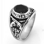 FSR09W92 cross gun USN nany military ring