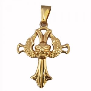 FSP19W73 Skull Cross Pendant