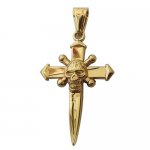 FSP18W51 Cross Sord Skull Pendant