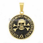 FSP16W80GBcross bone  skull masonic pendant 