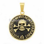 FSP16W80GBcross bone skull masonic pendant