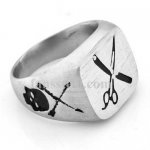 FSR20W28 cross arrow skull scissors ring matting