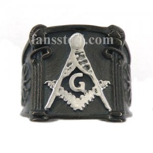 FSR09W77B Sunshine cylinder masonic ring