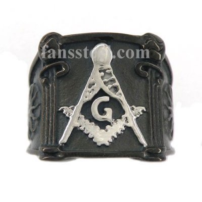 FSR09W77B Sunshine cylinder masonic ring