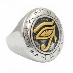 FSR13W14G Egyptian miracle gods all seeing eye ring