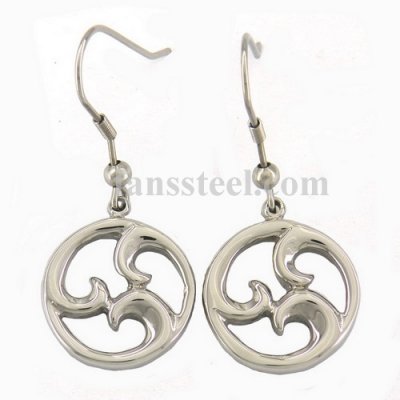 FSE00W64 Shiny whirl wheel earring