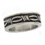 FSR05W86  Ichthus Symbol Flat Band Ring