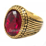 FSR13W37 oblique slash with red stone ring