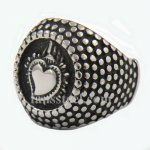 FSR13W55 dot around love heart ring
