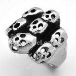 FSR08W45 seven ghost skulls gothic ring