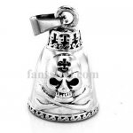 FSP17W94 CROSS BONE SKULL RIDER bell biker Pendant