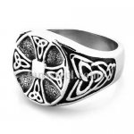 FSR20W22 tribal flower cross round Ring