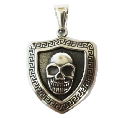 FSP19W00 Shield Skull Pendant