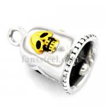 FSP17W93G diamond 13 skull rider bell biker Pendant