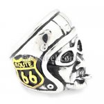 FSR12W67G route 66 star helmet cigarette  rider ring