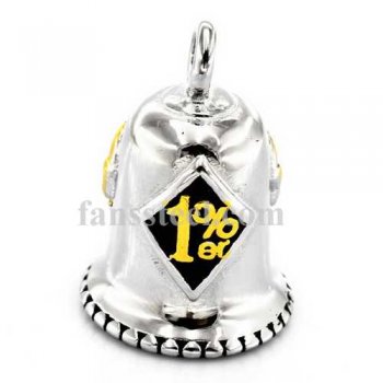 FSP17W92G one percenter skull rider bell biker Pendant