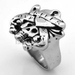 FSR08W91 pirate captain skull ring