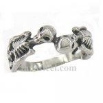 FSR11W61 bow down skull Ring