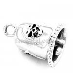FSP17W92 one percenter skull rider bell biker Pendant