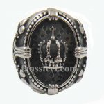FSR13W49 christ cross crown oval ring